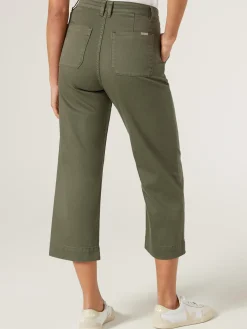 Jeanswest Kelsey Utility Relaxed Capri OffWhite Clearance