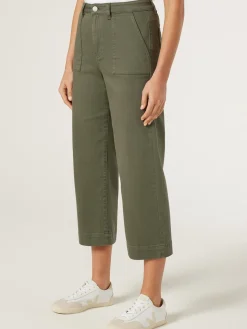 Jeanswest Kelsey Utility Relaxed Capri OffWhite Clearance