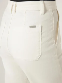 Jeanswest Kelsey Utility Relaxed Capri OffWhite Hot