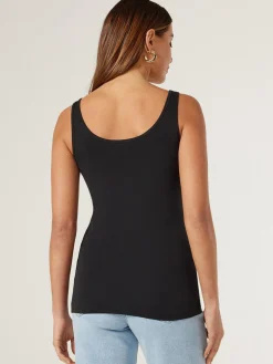 Jeanswest Lola Cotton Basic Tank Black Outlet