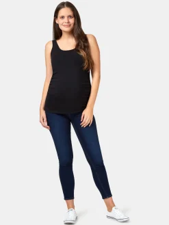 Jeanswest Lola Maternity Cotton Basic Tank Black