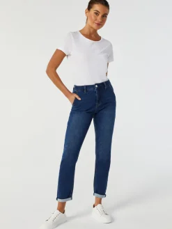 Jeanswest Louisa Slim Boyfriend Jeans DarkIndigo New