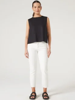 Jeanswest Maddy Linen Tank Black Discount
