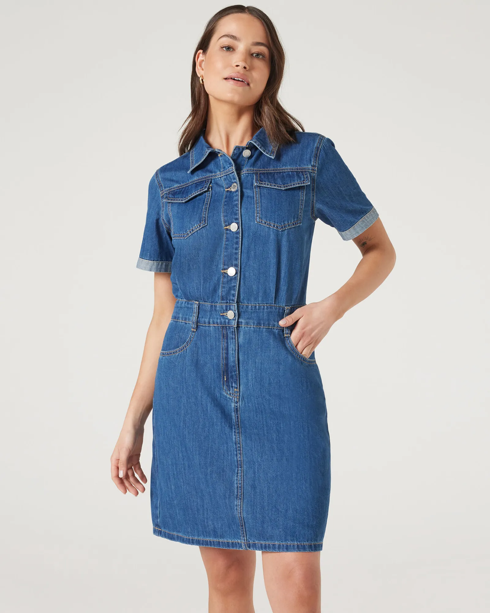 Jeanswest Marlowe Denim Dress DarkIndigo Outlet