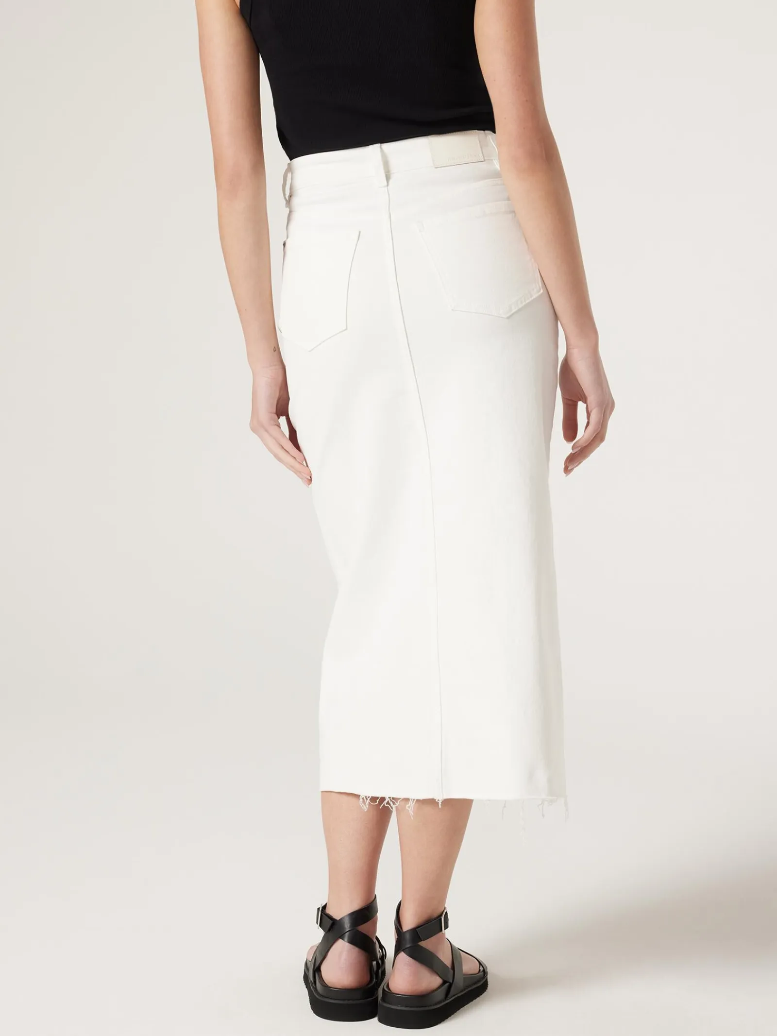 Jeanswest Missy Denim Midi Skirt White Sale