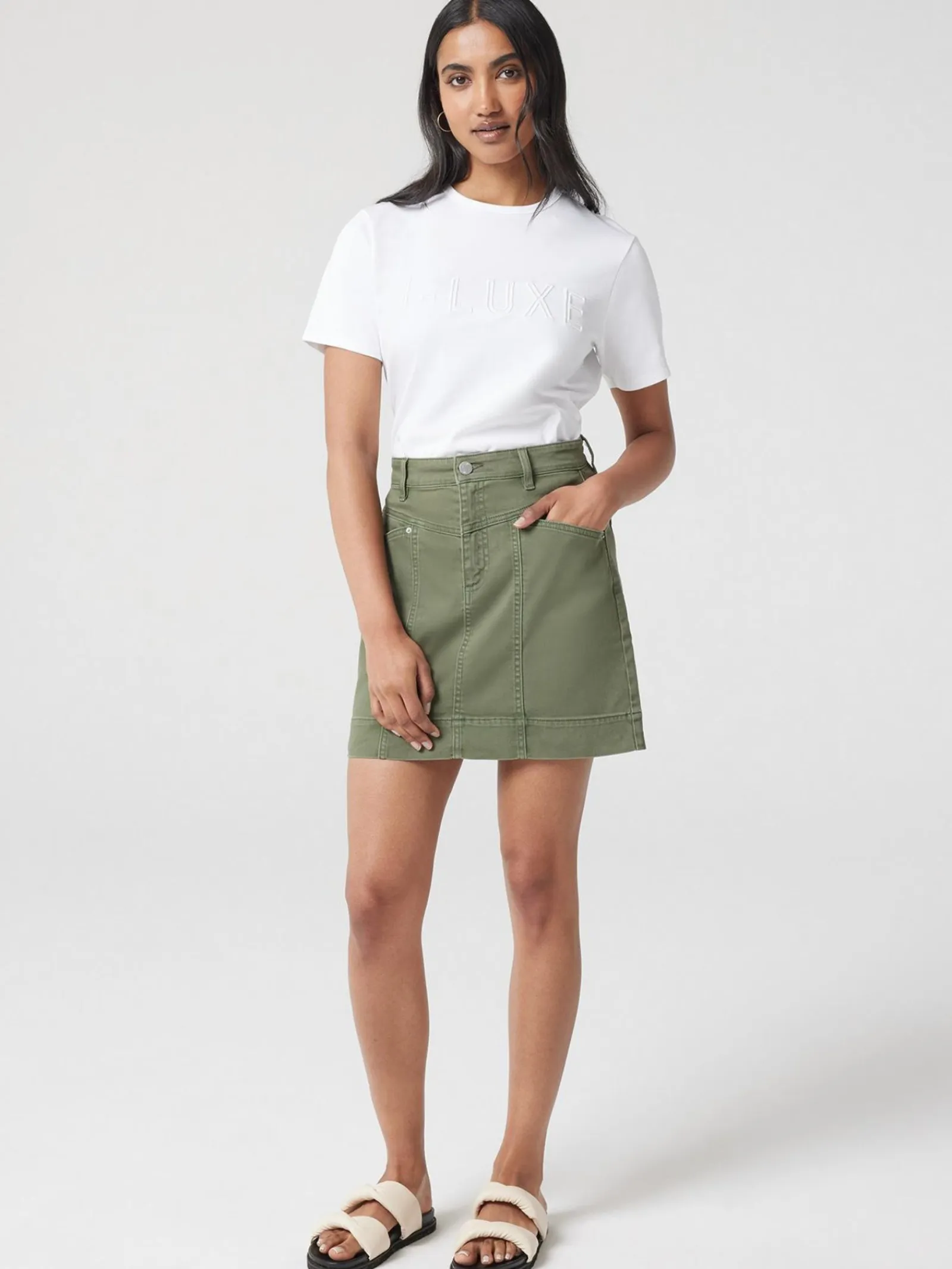 Jeanswest Nadia Denim Skirt Green Online
