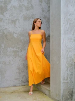 Jeanswest Nellie Fit and Flare Dress Orange Sale