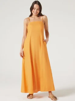 Jeanswest Nellie Fit and Flare Dress Orange Sale