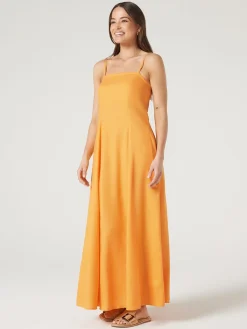 Jeanswest Nellie Fit and Flare Dress Orange Sale