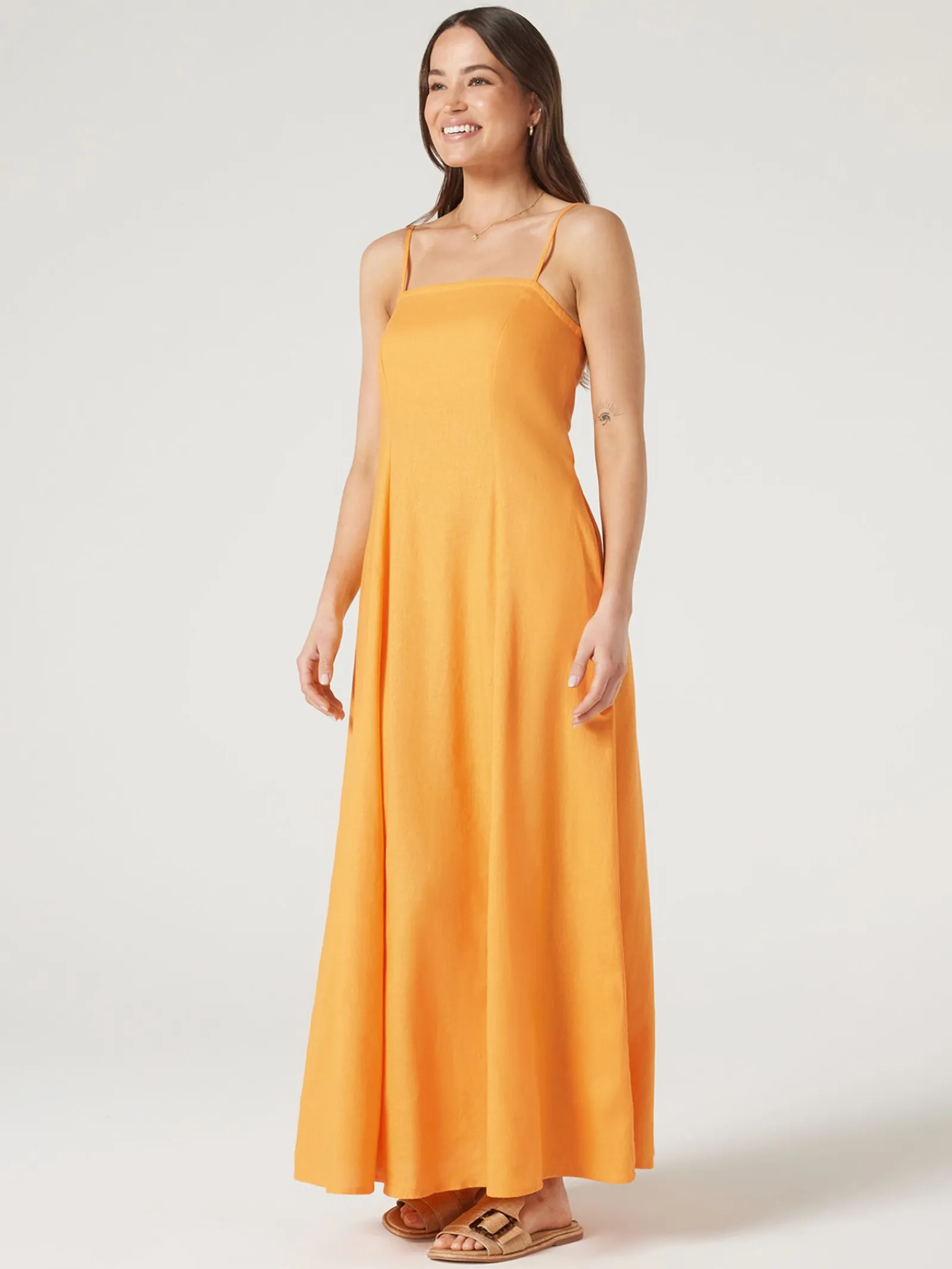 Jeanswest Nellie Fit and Flare Dress Orange Sale