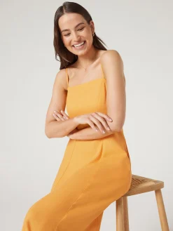 Jeanswest Nellie Fit and Flare Dress Orange Sale