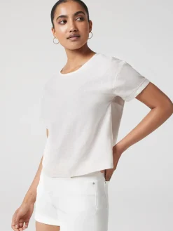 Jeanswest Nina Linen Tee White Clearance