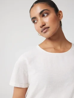 Jeanswest Nina Linen Tee White Clearance