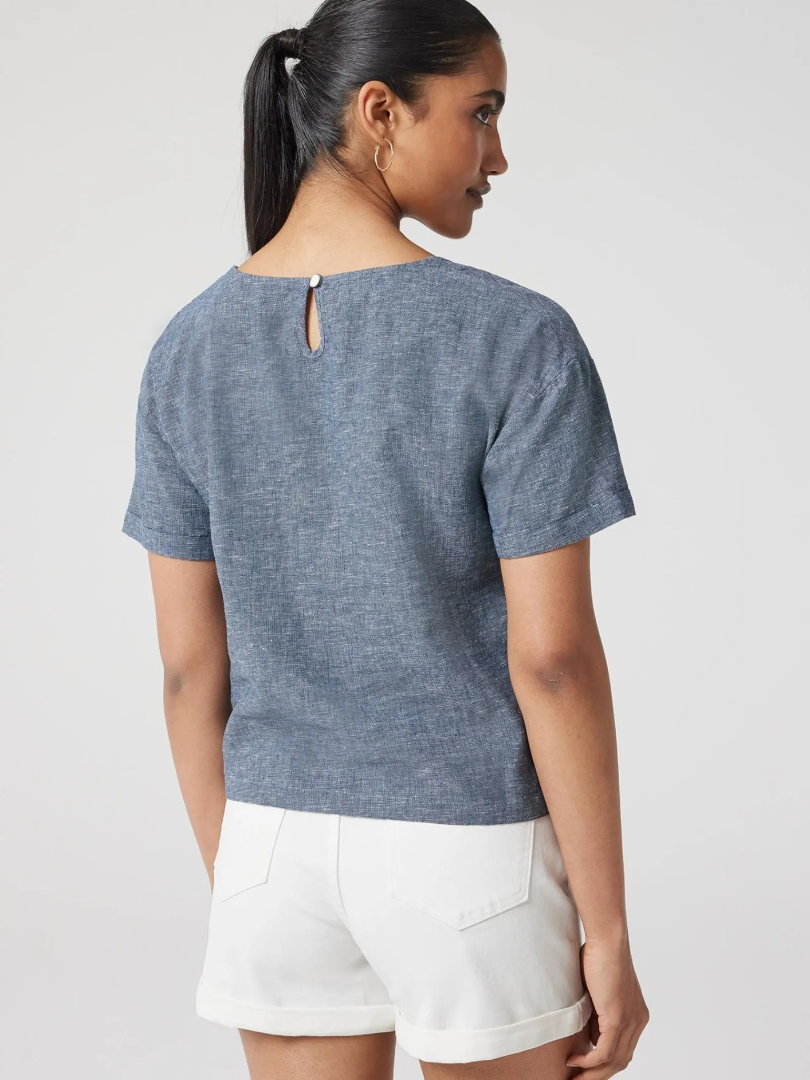 Jeanswest Nina Linen Tee White New