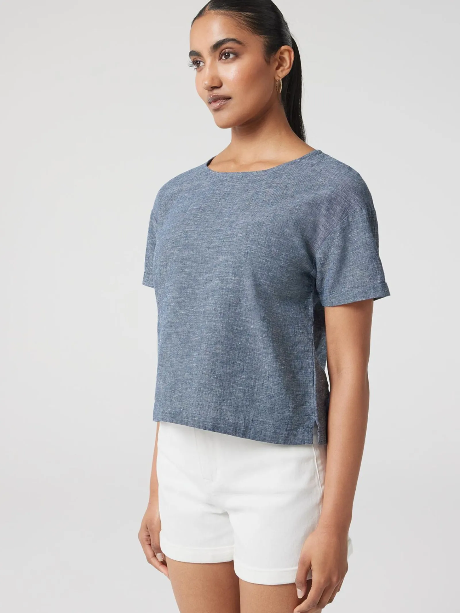 Jeanswest Nina Linen Tee White New