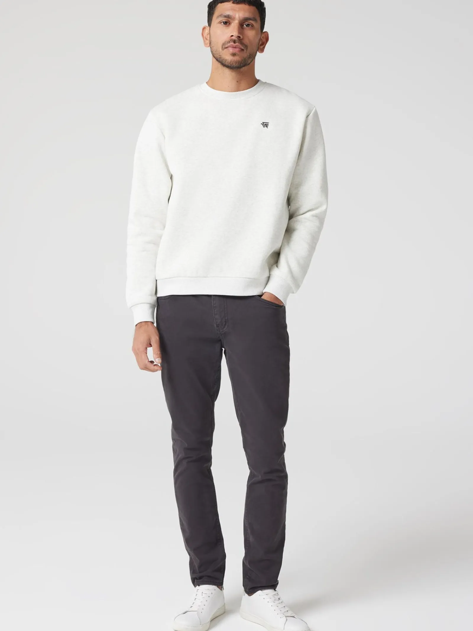 Jeanswest Oli Crew Neck Sweat White