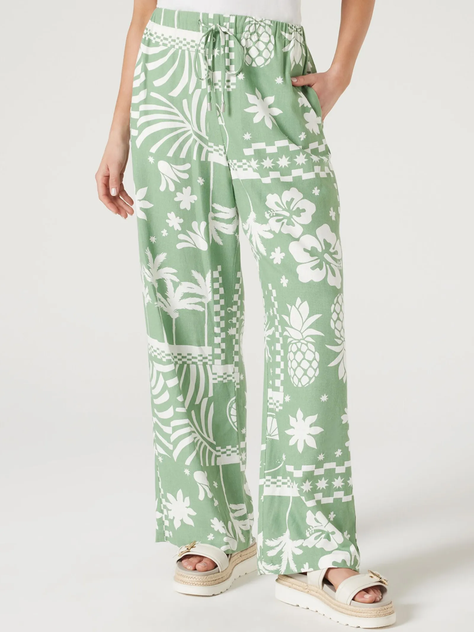 Jeanswest Olympia Relaxed Pant Green Best