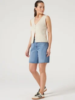 Jeanswest Penelope Button Thru Top Sand Clearance