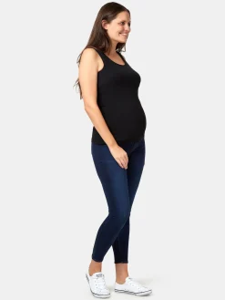 Jeanswest Post Maternity Cotton Nursing Tank Black New