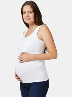 Jeanswest Post Maternity Cotton Nursing Tank Black New