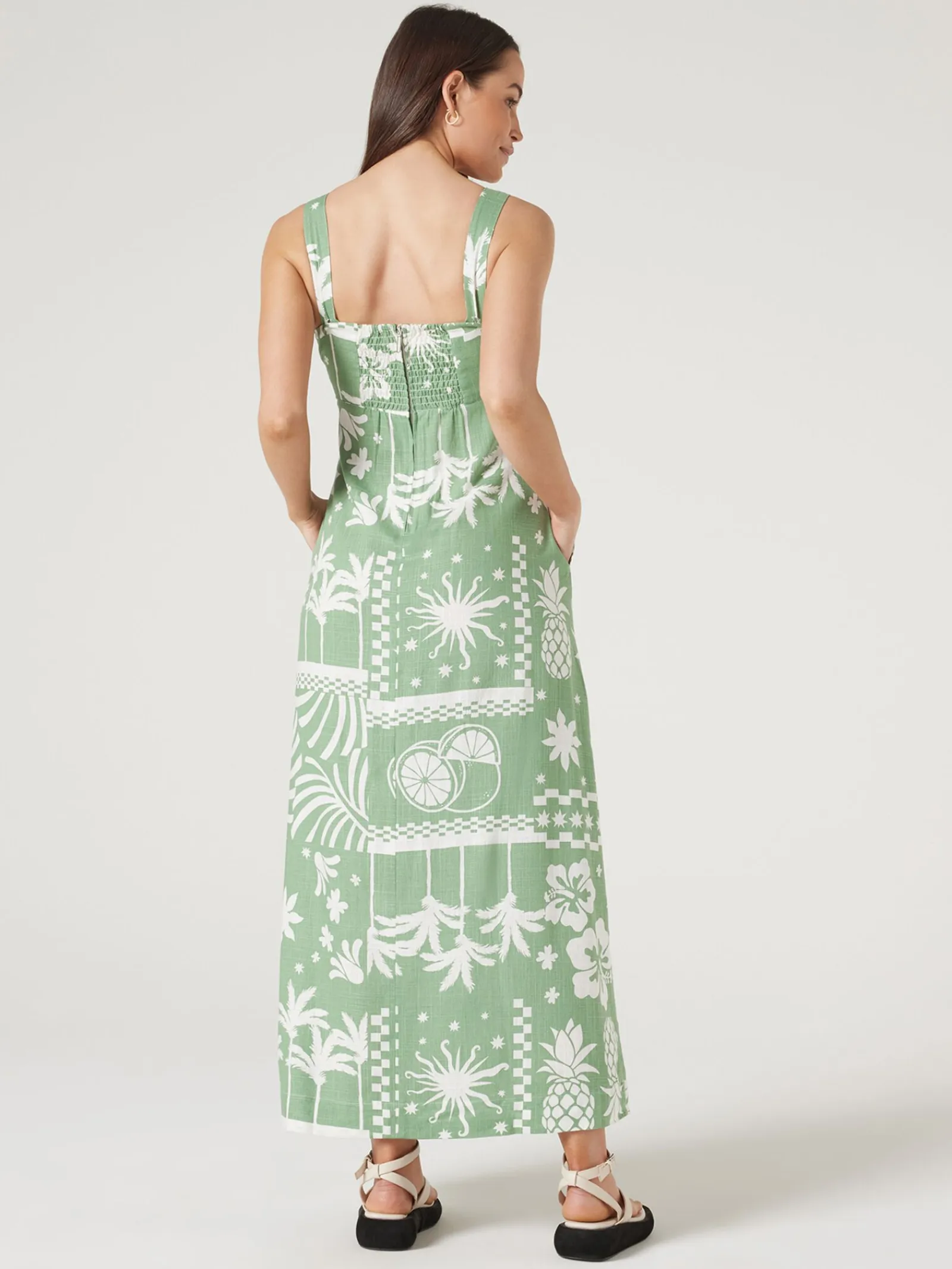 Jeanswest Priya Sleeveless Dress Green Online