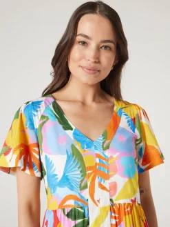 Jeanswest Reese Tiered Dress Multi Outlet