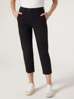 Jeanswest Sammy Mid Waisted Straight Capri Black Outlet