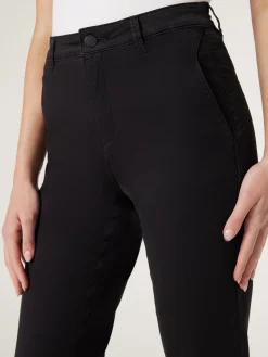 Jeanswest Sammy Mid Waisted Straight Capri Black Outlet