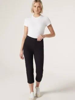 Jeanswest Sammy Mid Waisted Straight Capri Black Outlet
