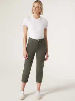 Jeanswest Sammy Straight Capri Green Sale