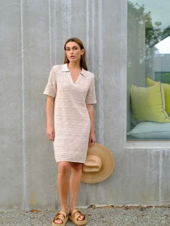 Jeanswest Shelly Crochet Dress Sand Hot