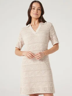Jeanswest Shelly Crochet Dress Sand Hot