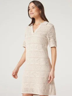Jeanswest Shelly Crochet Dress Sand Hot