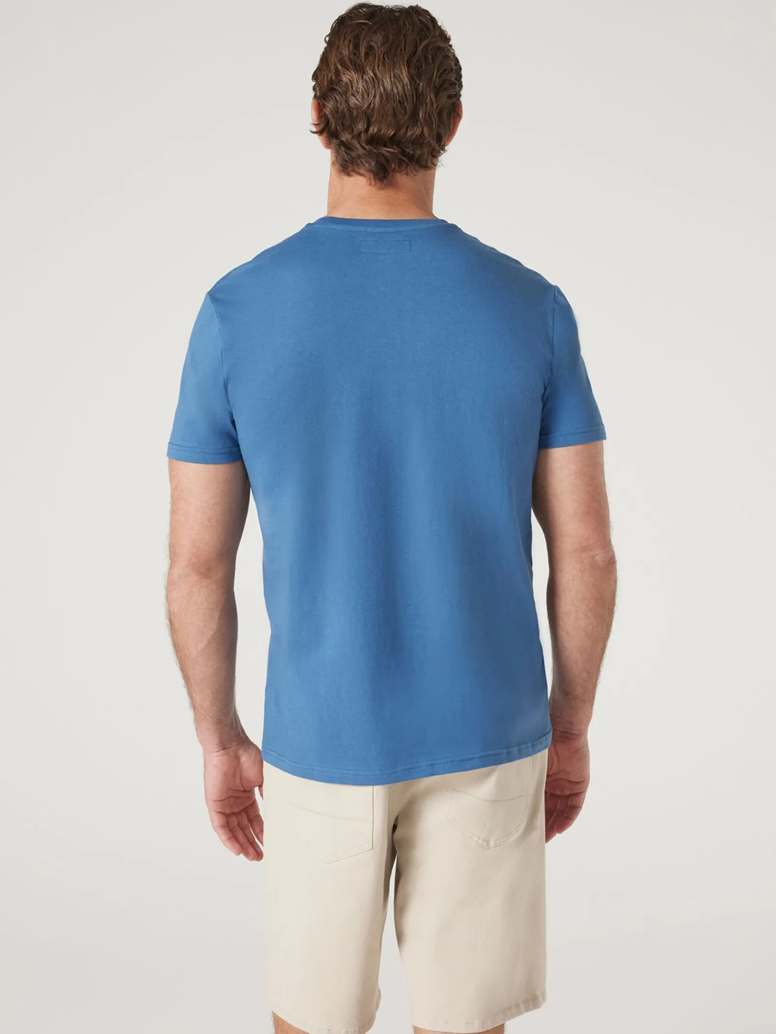 Jeanswest Short Sleeve Costa Mesa Print Crew Tee Navy Outlet