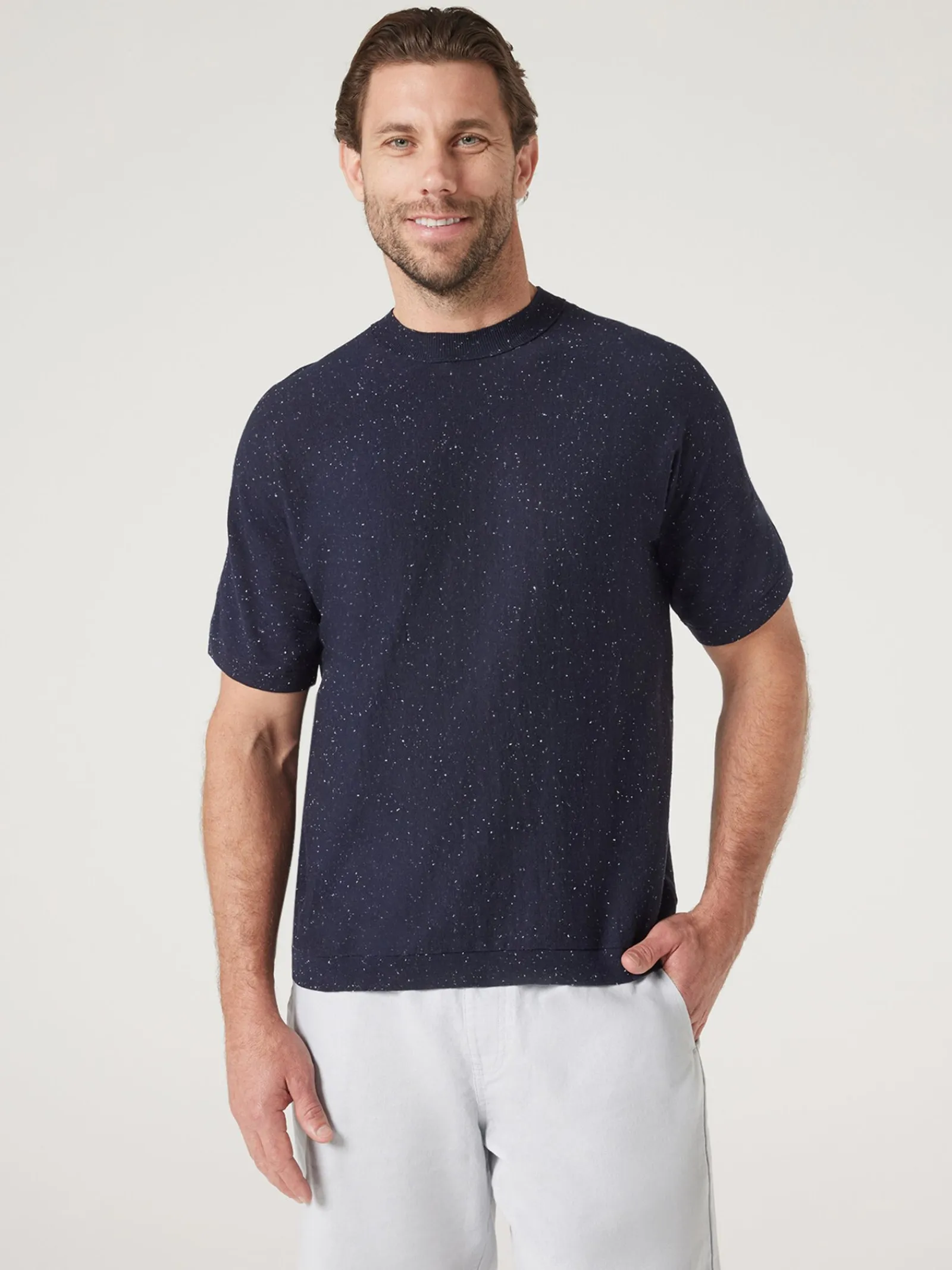 Jeanswest Short Sleeve Jackson Slub Knit Tee Grey Clearance