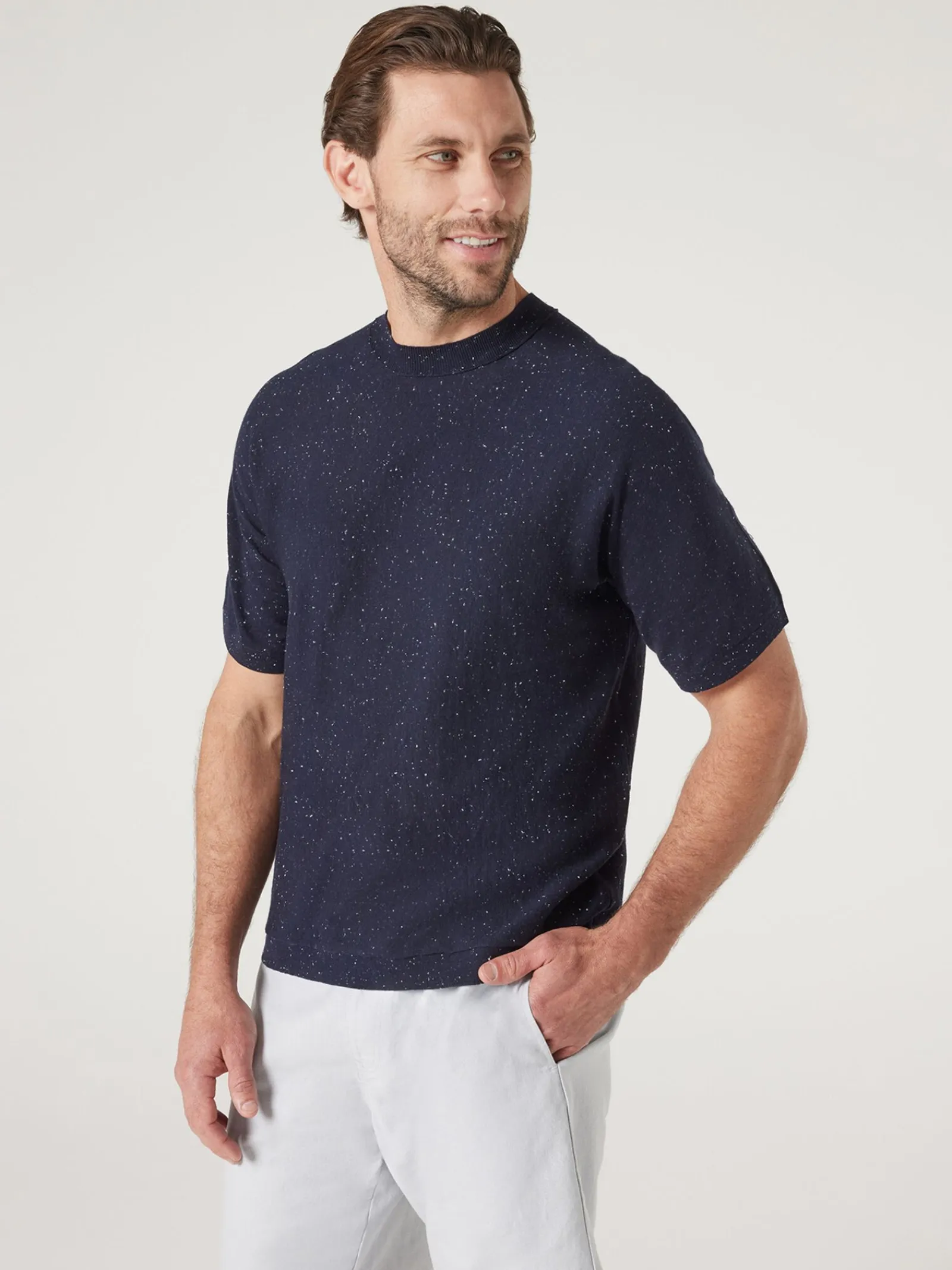 Jeanswest Short Sleeve Jackson Slub Knit Tee Grey Clearance