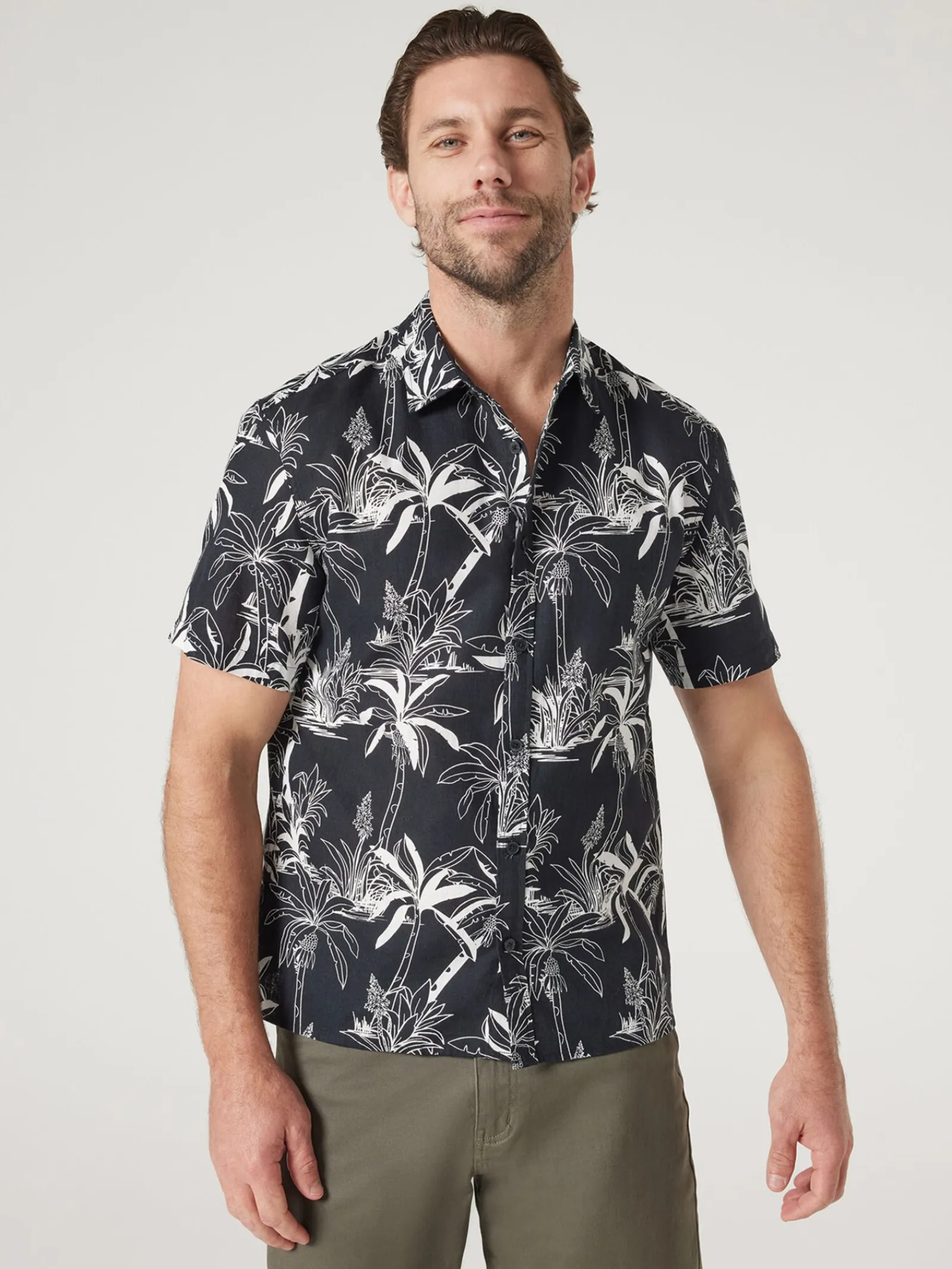 Jeanswest Short Sleeve Leon Print Shirt Black Online