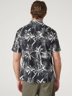 Jeanswest Short Sleeve Leon Print Shirt Black Online
