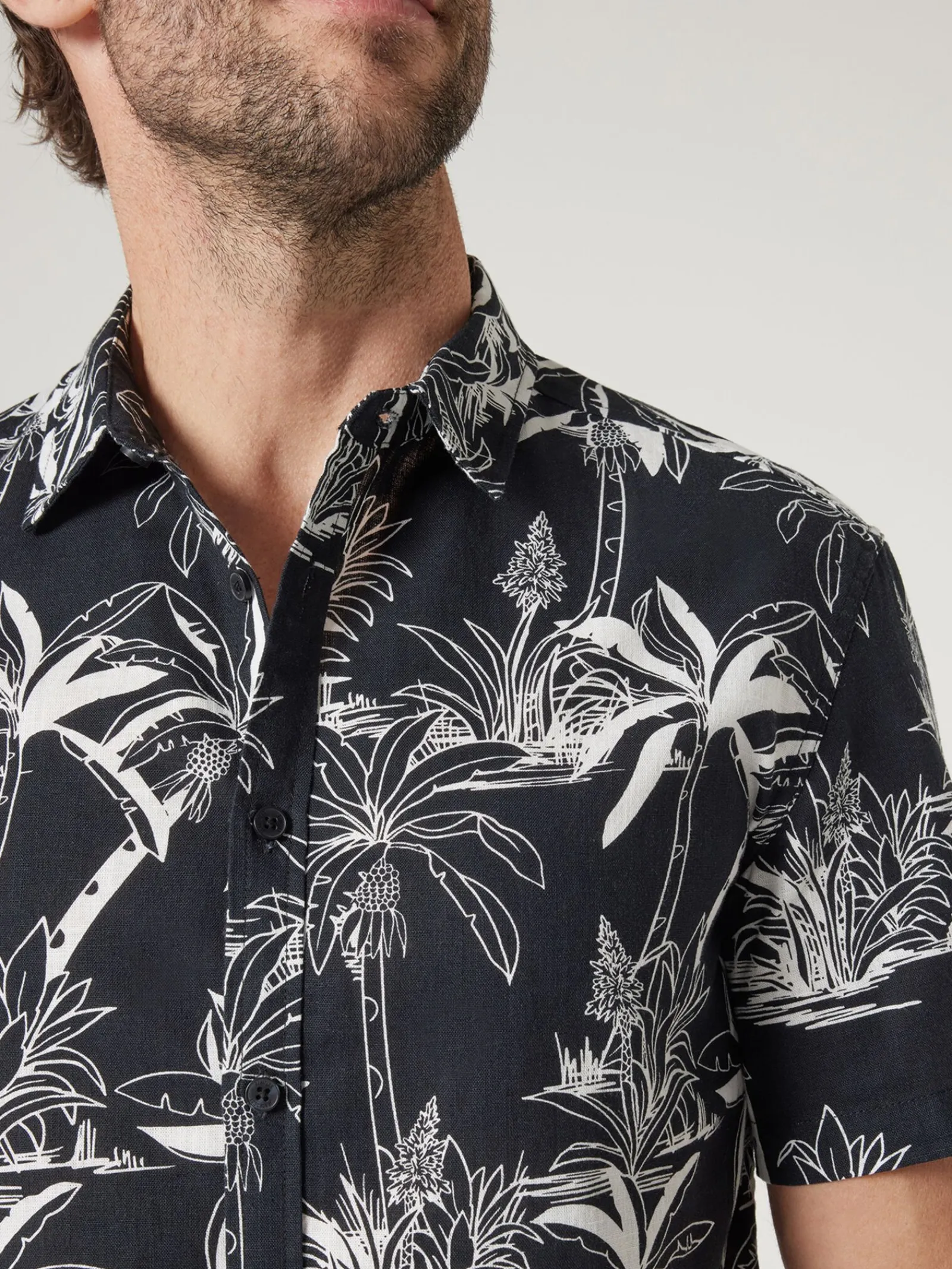 Jeanswest Short Sleeve Leon Print Shirt Black Online