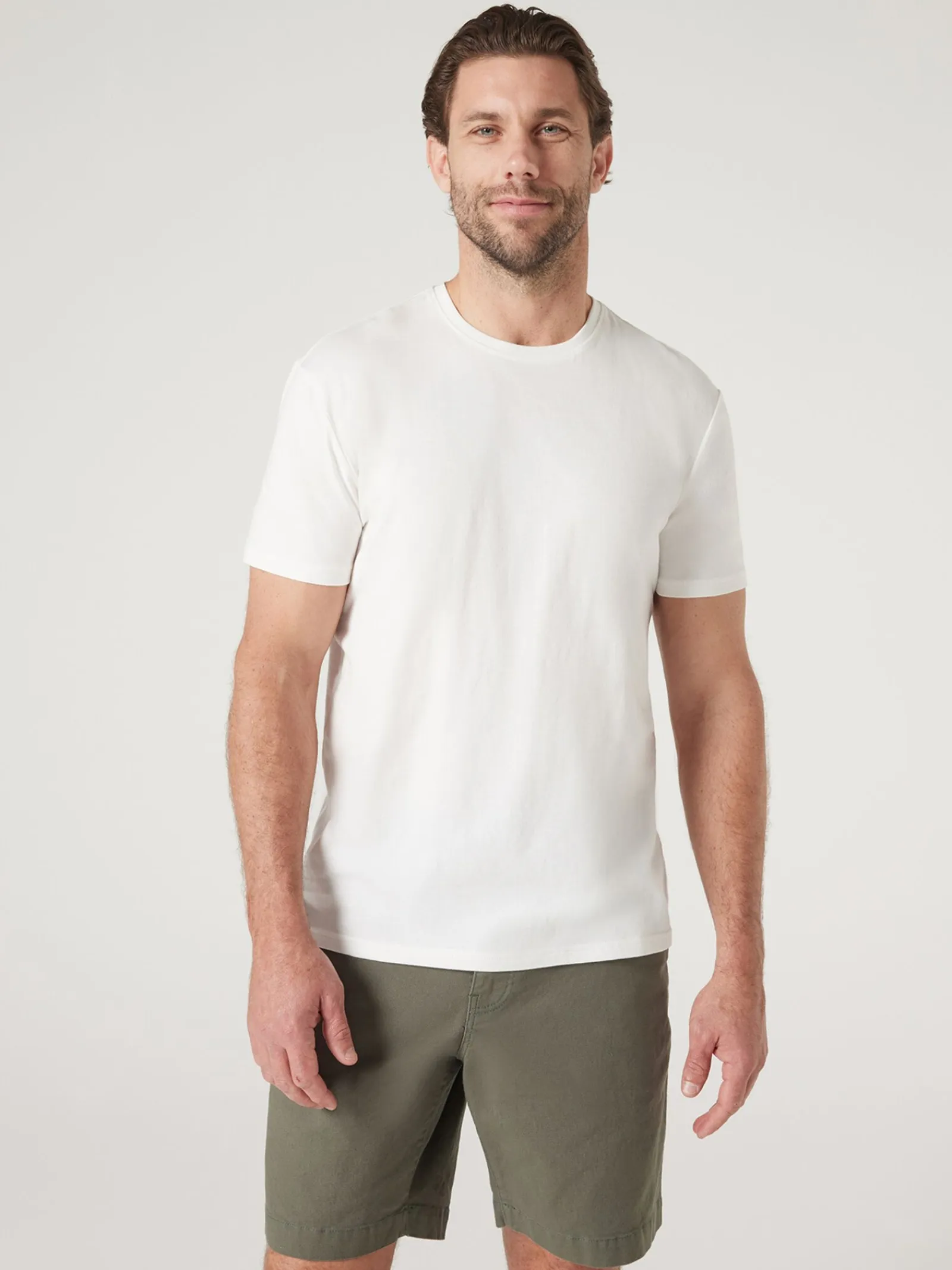 Jeanswest Short Sleeve Riley Print Crew Tee Cream Clearance