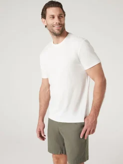 Jeanswest Short Sleeve Riley Print Crew Tee Cream Clearance