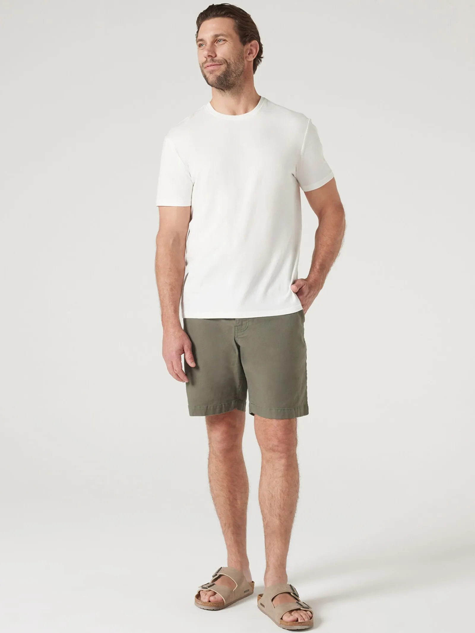 Jeanswest Short Sleeve Riley Print Crew Tee Cream Clearance