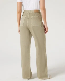 Jeanswest Sisi Wide Leg Jeans Khaki Outlet