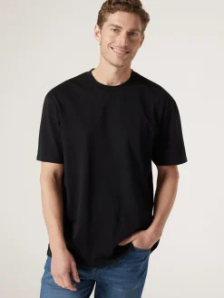 Jeanswest SS Ace Relaxed Fit Basic Crew Tee Black Best