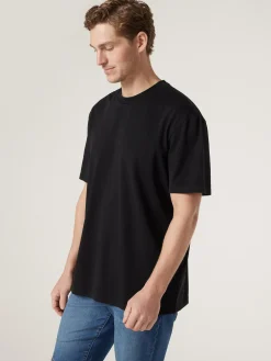 Jeanswest SS Ace Relaxed Fit Basic Crew Tee Black Best