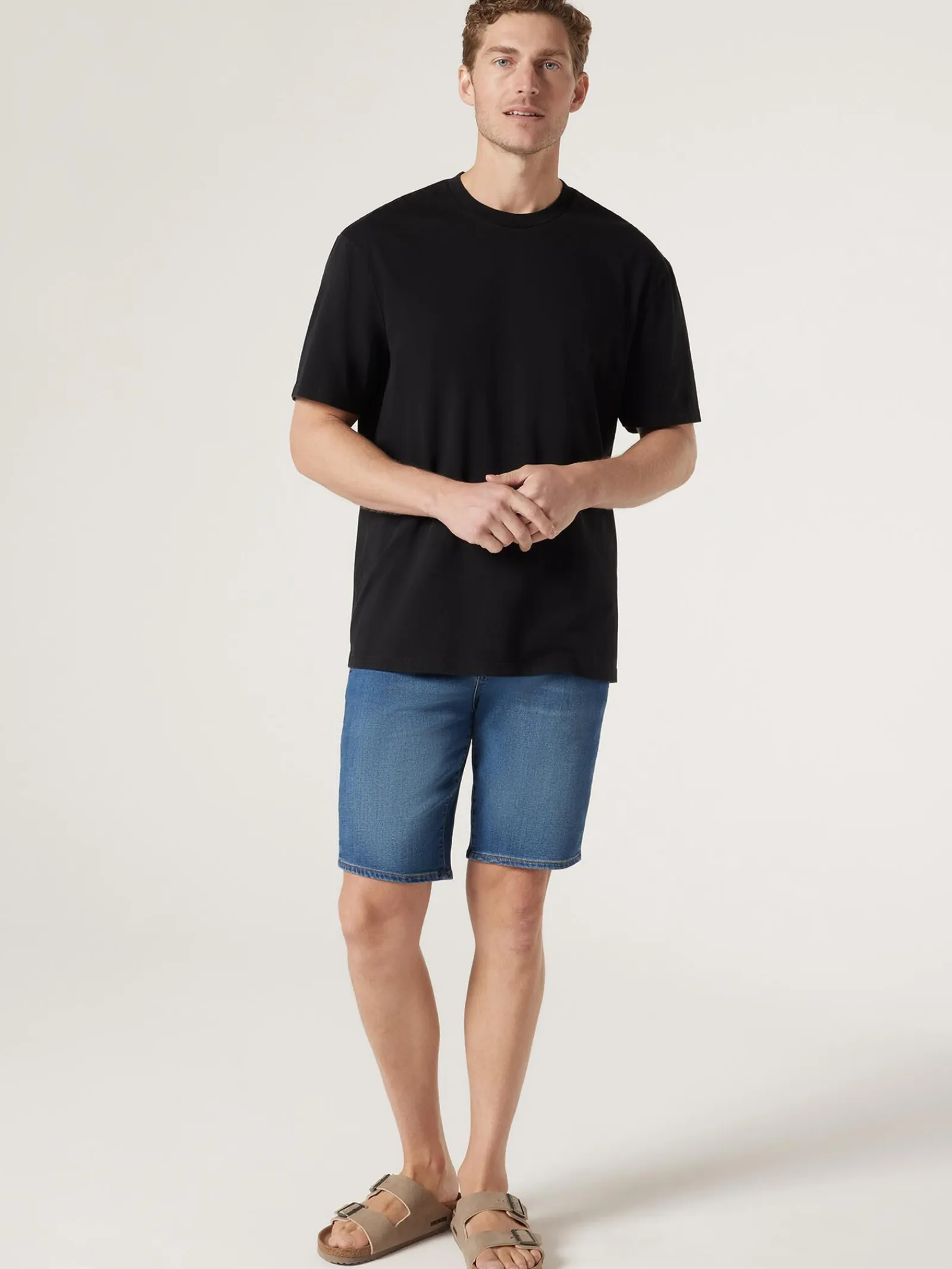 Jeanswest SS Ace Relaxed Fit Basic Crew Tee Black Best