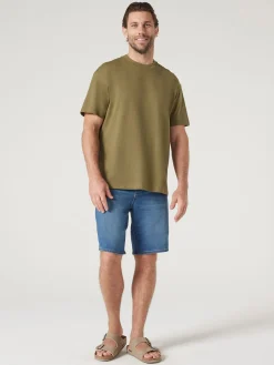 Jeanswest SS Ace Relaxed Fit Basic Crew Tee Black Best