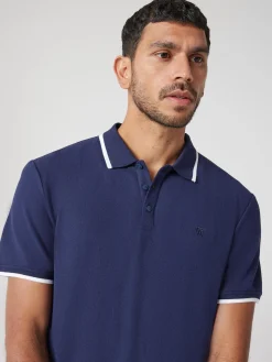 Jeanswest SS Nash Tipped Polo Blue Online