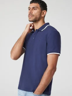 Jeanswest SS Nash Tipped Polo Blue Online