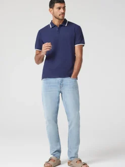 Jeanswest SS Nash Tipped Polo Blue Online
